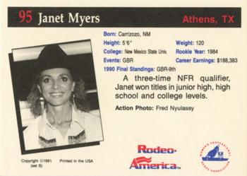 1991 Rodeo America Set B #95 Janet Myers Back